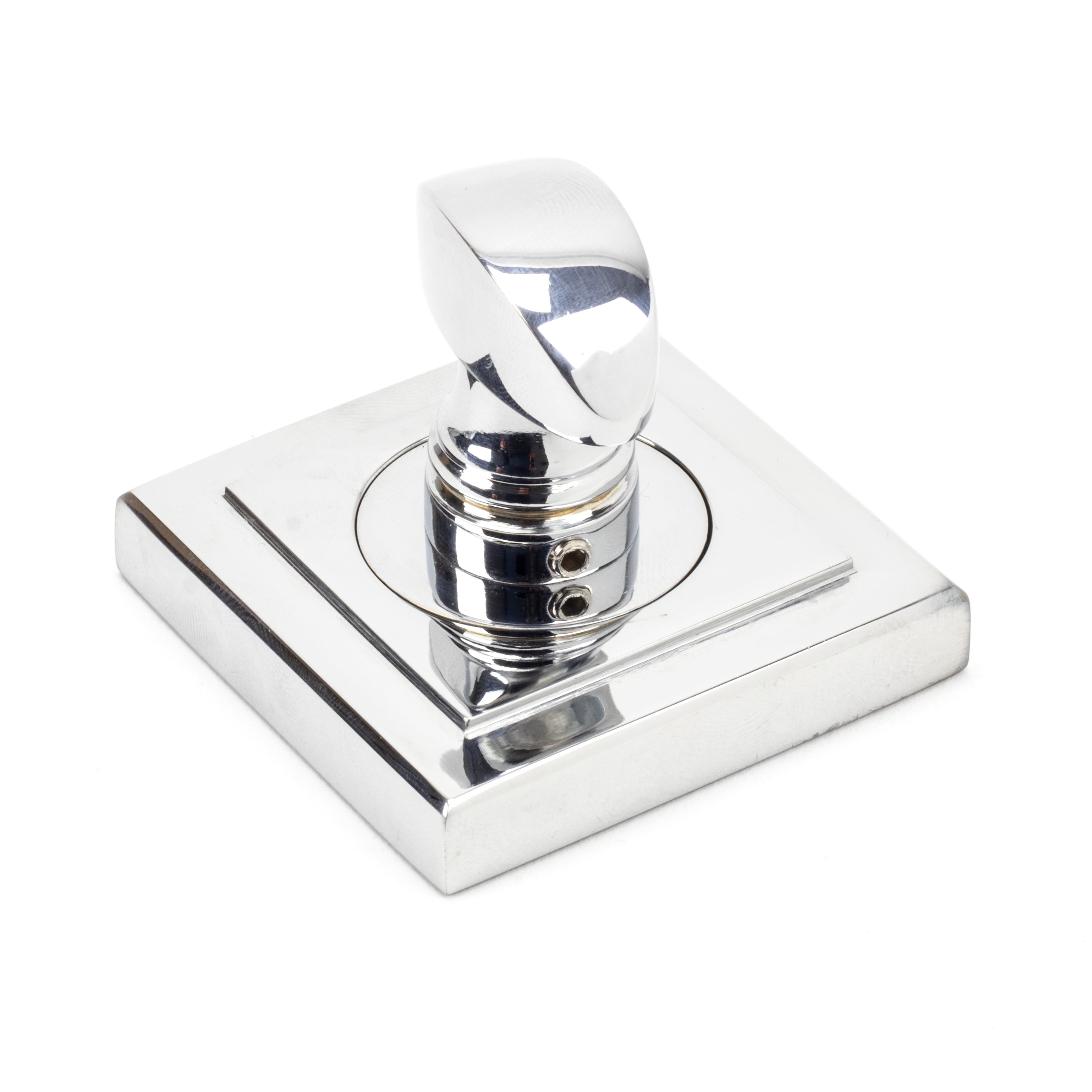 Polished Chrome Round Thumbturn Set (Square) | From The Anvil-Thumbturns-Yester Home