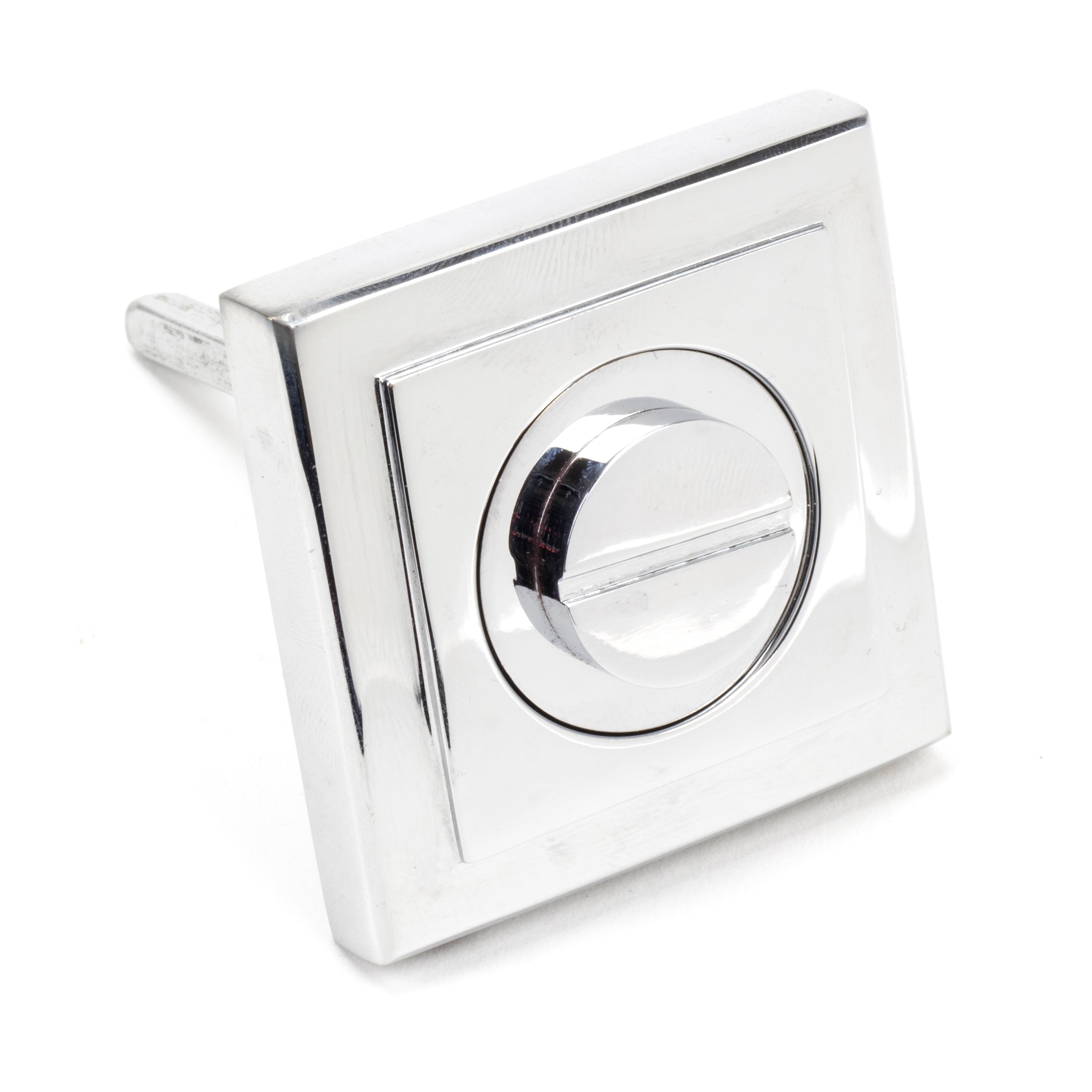 Polished Chrome Round Thumbturn Set (Square) | From The Anvil-Thumbturns-Yester Home