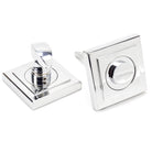 Polished Chrome Round Thumbturn Set (Square) | From The Anvil-Thumbturns-Yester Home