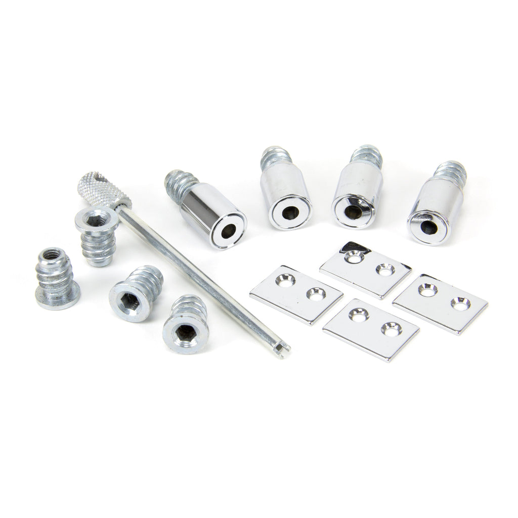 Polished Chrome Secure Stops (Pack of 4) | From The Anvil-Sash Stops-Yester Home