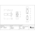 Polished Chrome Security Door Bolt | From The Anvil - Bolts - From The Anvil - Yester Home