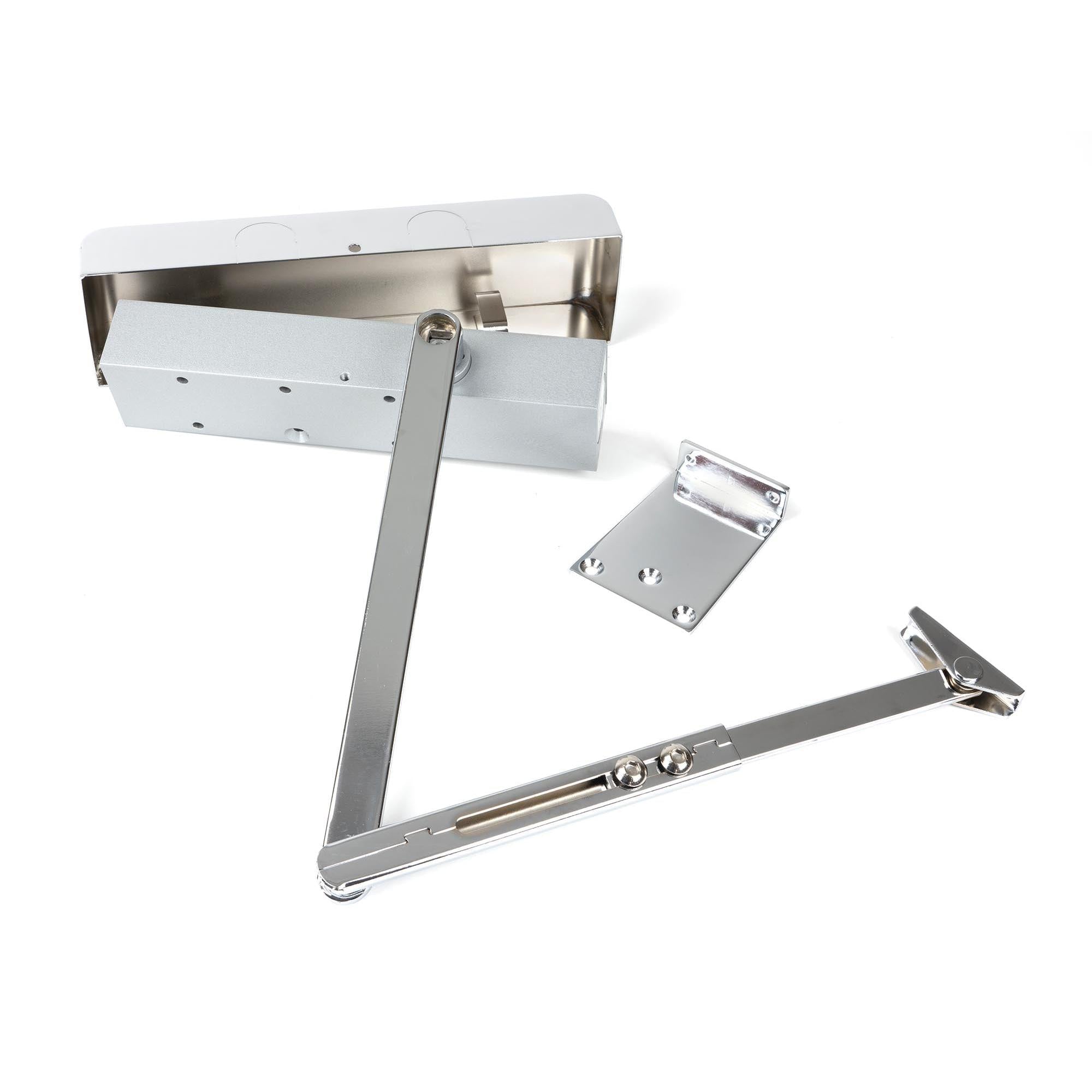 Polished Chrome Size 2-5 Door Closer & Cover | From The Anvil - Door Closer & Cover - From The Anvil - Yester Home
