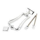 Polished Chrome Slimline Art Deco Door Knocker | From The Anvil-Bolt-Through Door Knockers-Yester Home
