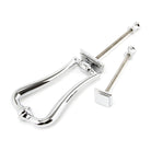 Polished Chrome Slimline Art Deco Door Knocker | From The Anvil-Bolt-Through Door Knockers-Yester Home