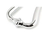 Polished Chrome Slimline Art Deco Door Knocker | From The Anvil-Bolt-Through Door Knockers-Yester Home