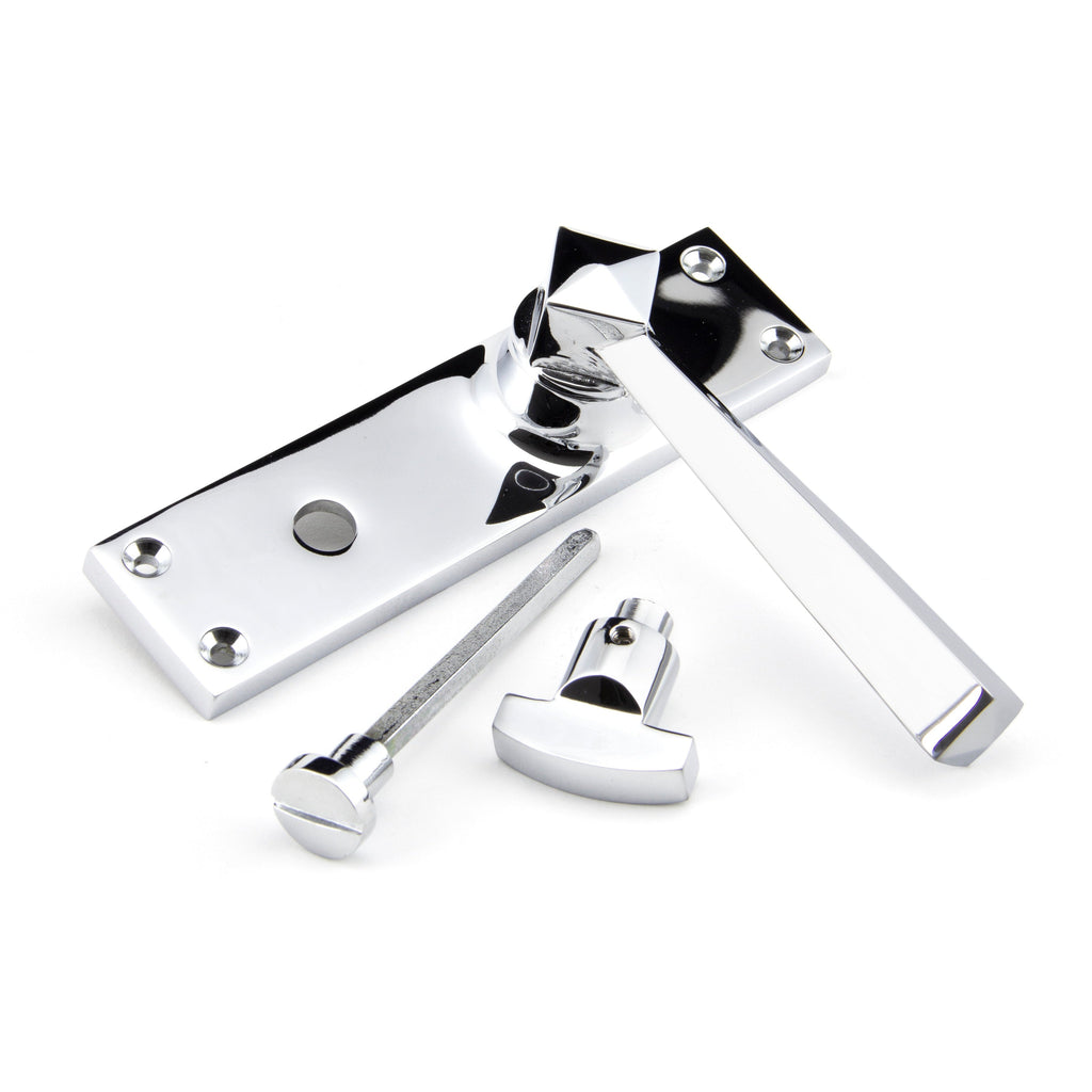 Polished Chrome Straight Lever Bathroom Set | From The Anvil-Lever Bathroom-Yester Home