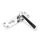 Polished Chrome Straight Lever Euro Lock Set | From The Anvil - Lever Euro - From The Anvil - Yester Home