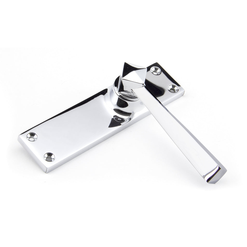 Polished Chrome Straight Lever Latch Set | From The Anvil-Lever Latch-Yester Home