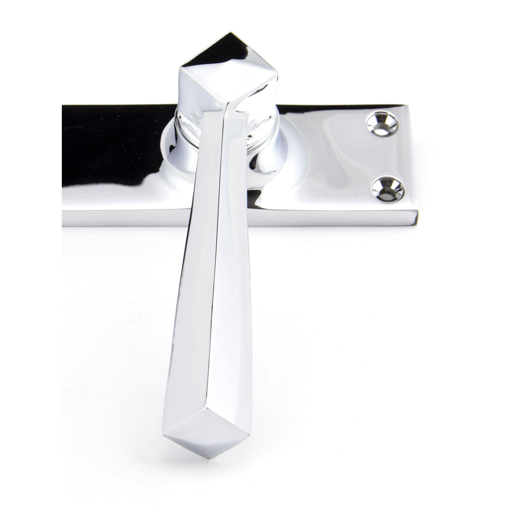 Polished Chrome Straight Lever Latch Set | From The Anvil-Lever Latch-Yester Home