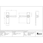 Polished Chrome Straight Lever Latch Set | From The Anvil-Lever Latch-Yester Home