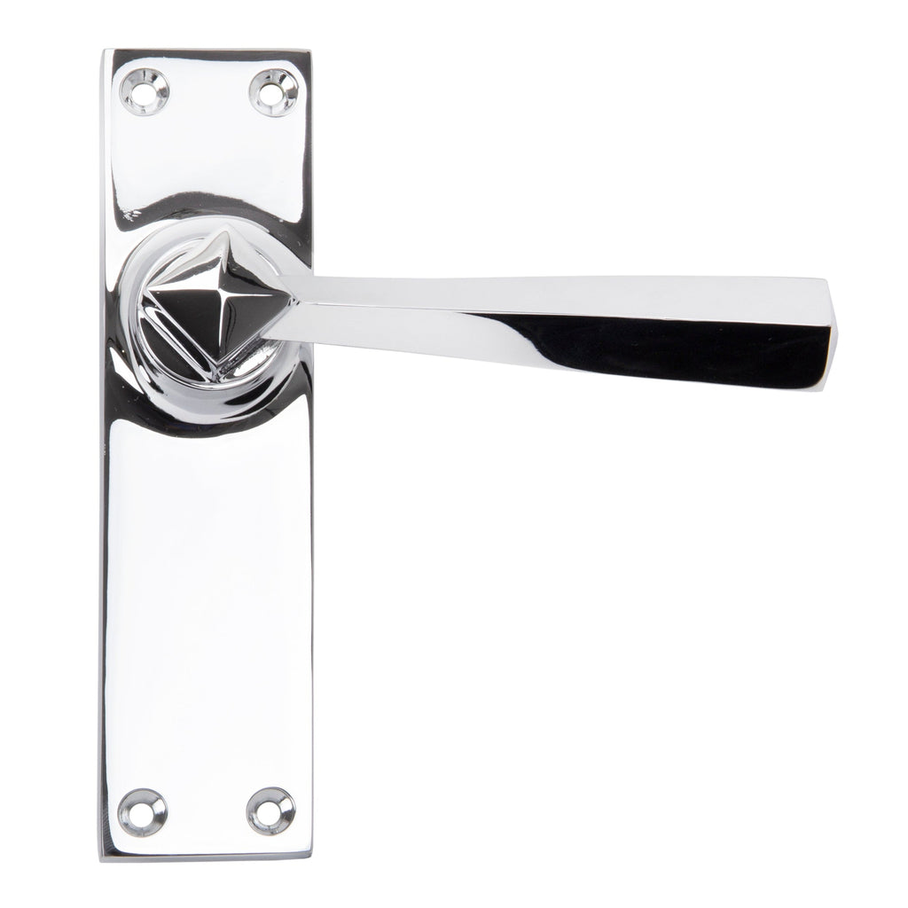 Polished Chrome Straight Lever Latch Set | From The Anvil