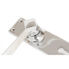 Polished Chrome Straight Lever Lock Set | From The Anvil-Lever Lock-Yester Home