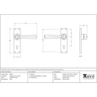 Polished Chrome Straight Lever Lock Set | From The Anvil-Lever Lock-Yester Home