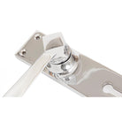 Polished Chrome Straight Lever Lock Set | From The Anvil - Lever Lock - From The Anvil - Yester Home