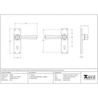 Polished Chrome Straight Lever Lock Set | From The Anvil - Lever Lock - From The Anvil - Yester Home