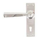 Polished Chrome Straight Lever Lock Set | From The Anvil-Lever Lock-Yester Home