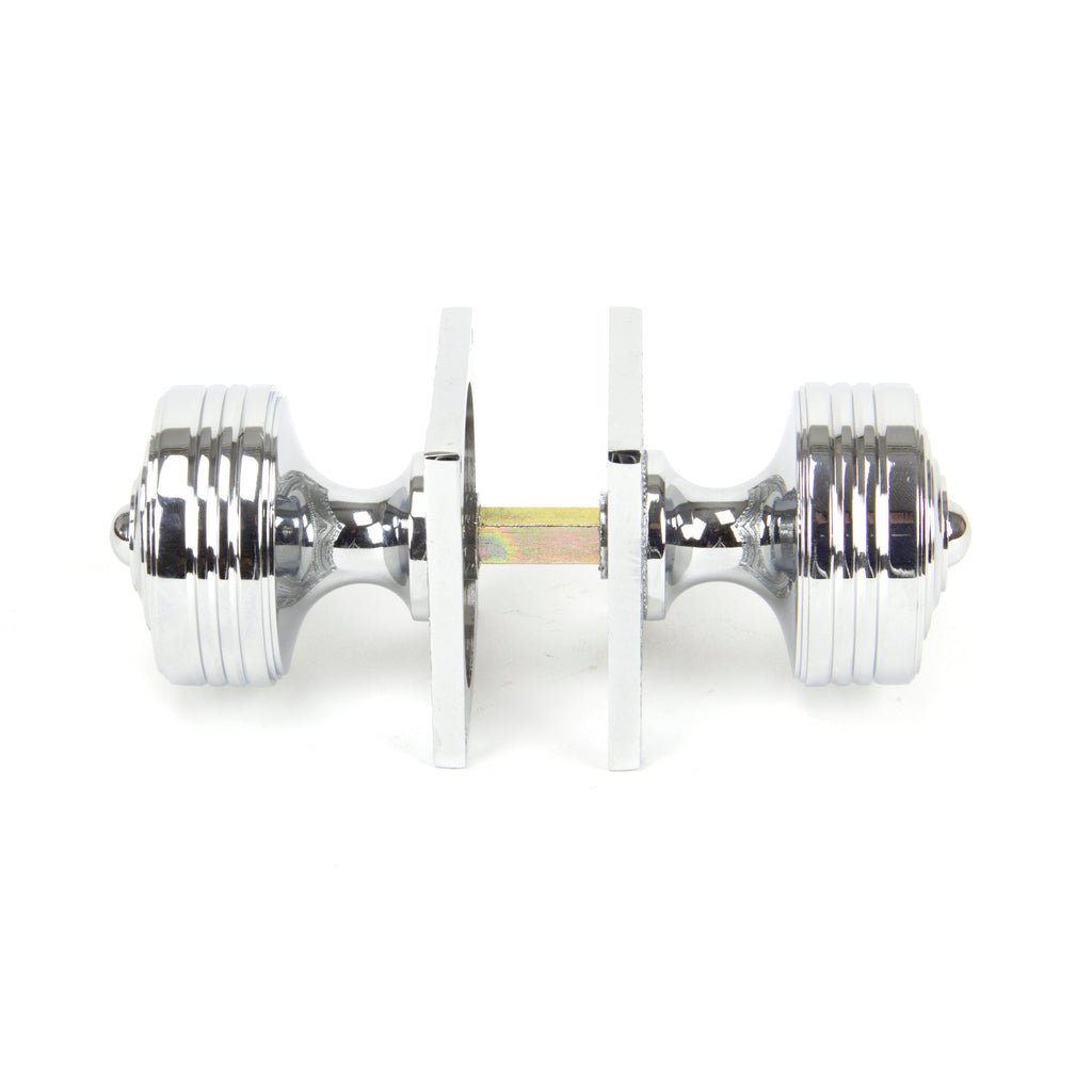 Polished Chrome Tewkesbury Square Mortice Knob Set | From The Anvil-Mortice Knobs-Yester Home