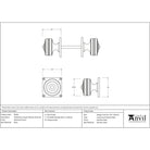 Polished Chrome Tewkesbury Square Mortice Knob Set | From The Anvil-Mortice Knobs-Yester Home