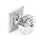 Polished Chrome Tewkesbury Square Mortice Knob Set | From The Anvil - Mortice Knobs - From The Anvil - Yester Home