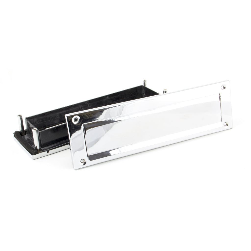 Polished Chrome Traditional Letterbox | From The Anvil-Letterbox-Yester Home