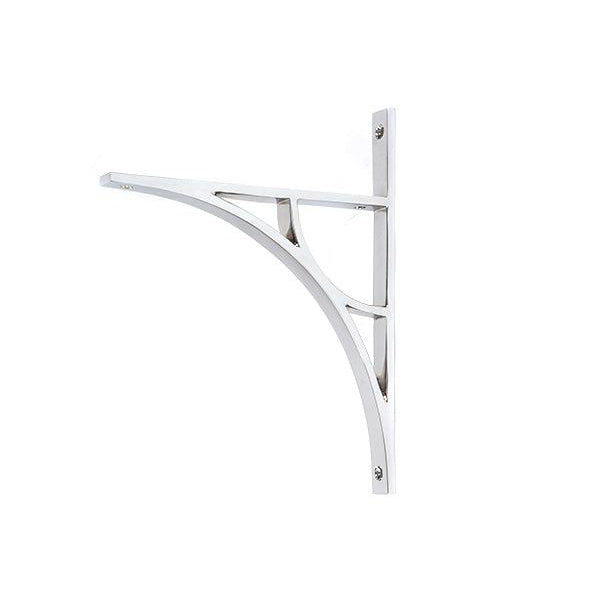 Polished Chrome Tyne Shelf Bracket (260mm x 200mm) | From The Anvil-Shelf Brackets-Yester Home