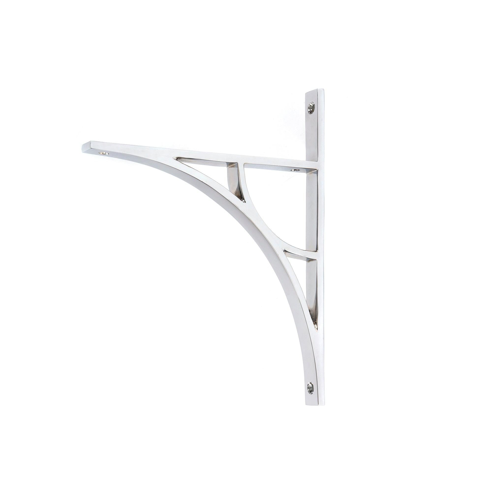 Polished Chrome Tyne Shelf Bracket (260mm x 200mm) | From The Anvil - Shelf Brackets - From The Anvil - Yester Home