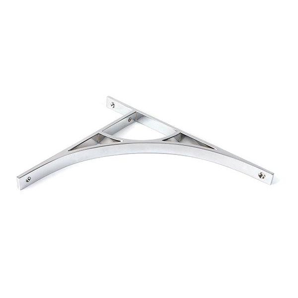 Polished Chrome Tyne Shelf Bracket (314mm x 250mm) | From The Anvil-Shelf Brackets-Yester Home