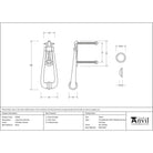 Polished Chrome Victorian Loop Door Knocker | From The Anvil - Bolt-Through Door Knockers - From The Anvil - Yester Home