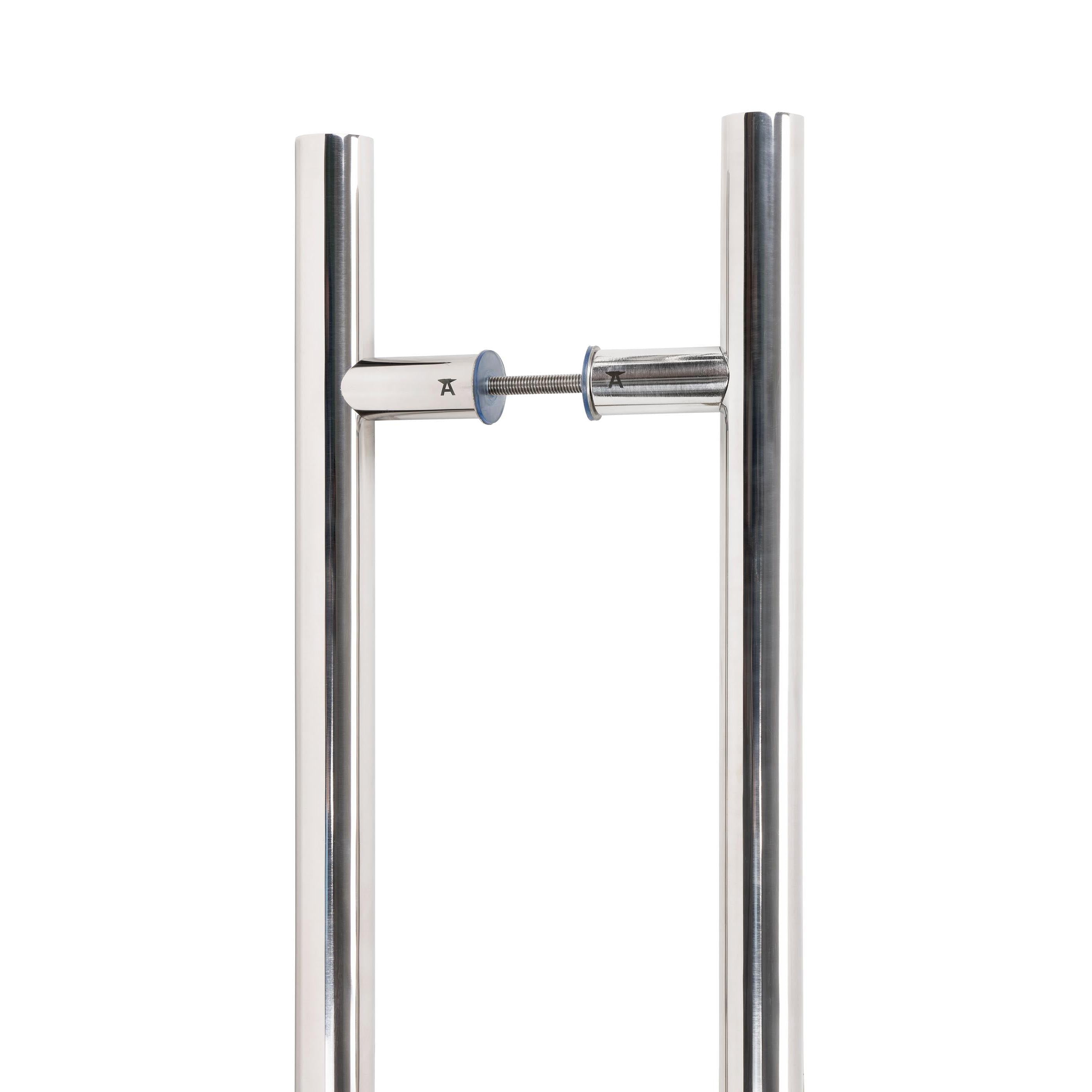 Polished Marine SS (316) 0.9m T Bar Handle B2B Fix 32mm Ø | From The Anvil - Door Pull Handles - From The Anvil - Yester Home