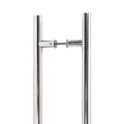 Polished Marine SS (316) 1.5m T Bar Handle B2B Fix 32mm Ø | From The Anvil - Door Pull Handles - From The Anvil - Yester Home
