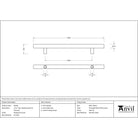 Polished Marine SS (316) 1.5m T Bar Handle Secret Fix 32mm Ø | From The Anvil-Pull Handles-Yester Home