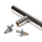 Polished Marine SS (316) 1.8m T Bar Handle Secret Fix 32mm Ø | From The Anvil - Door Pull Handles - From The Anvil - Yester Home