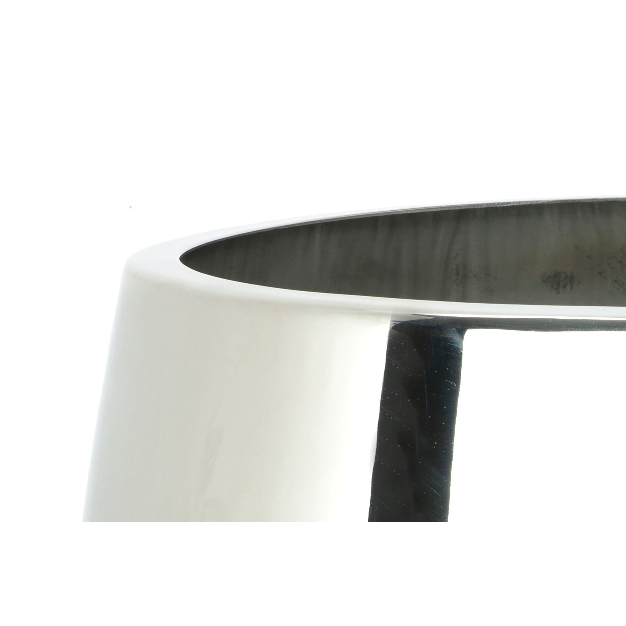 Polished Marine SS (316) 28cm Hepworth Pot (Drainage holes) | From The Anvil-Plant Pots-Yester Home