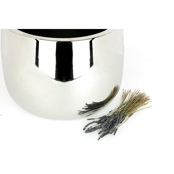 Polished Marine SS (316) 28cm Hepworth Pot (Drainage holes) | From The Anvil-Plant Pots-Yester Home