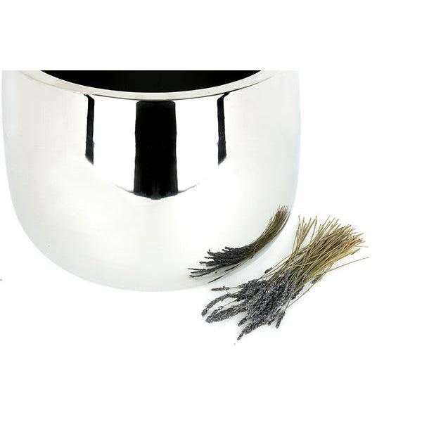 Polished Marine SS (316) 28cm Hepworth Pot (Drainage holes) | From The Anvil-Plant Pots-Yester Home