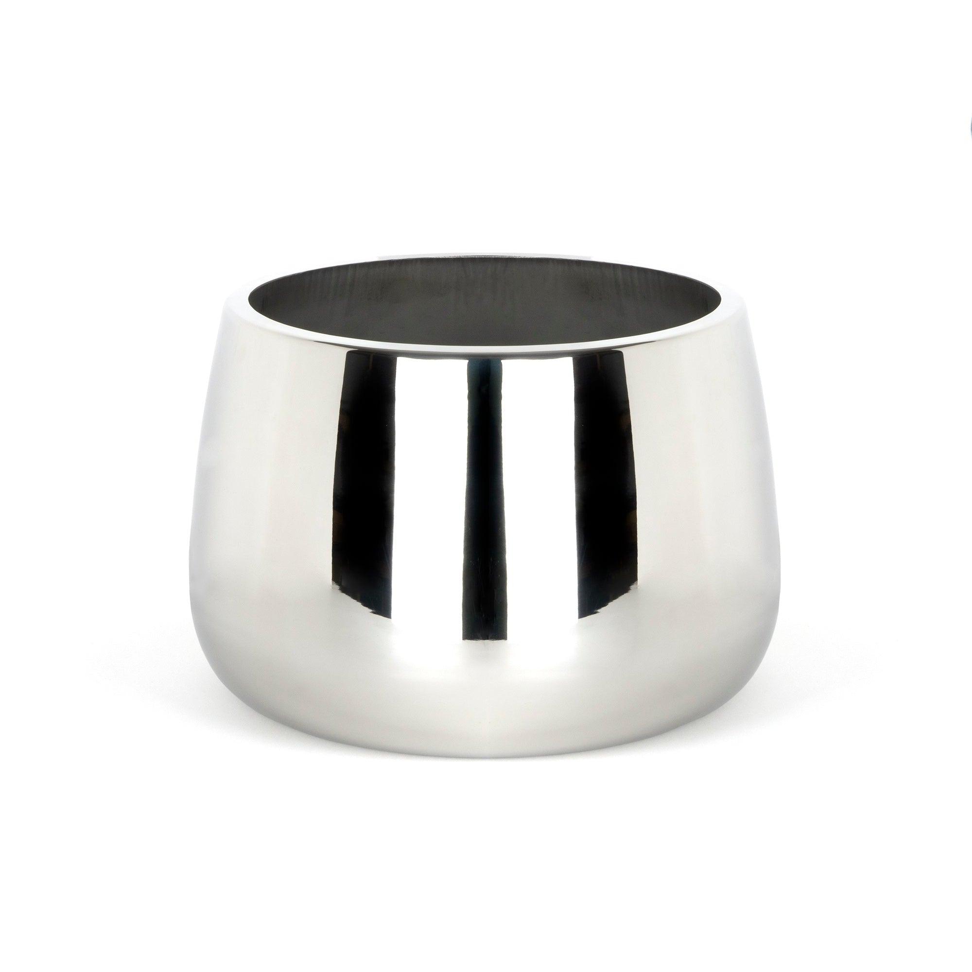 Polished Marine SS (316) 28cm Hepworth Pot (Drainage holes) | From The Anvil-Plant Pots-Yester Home