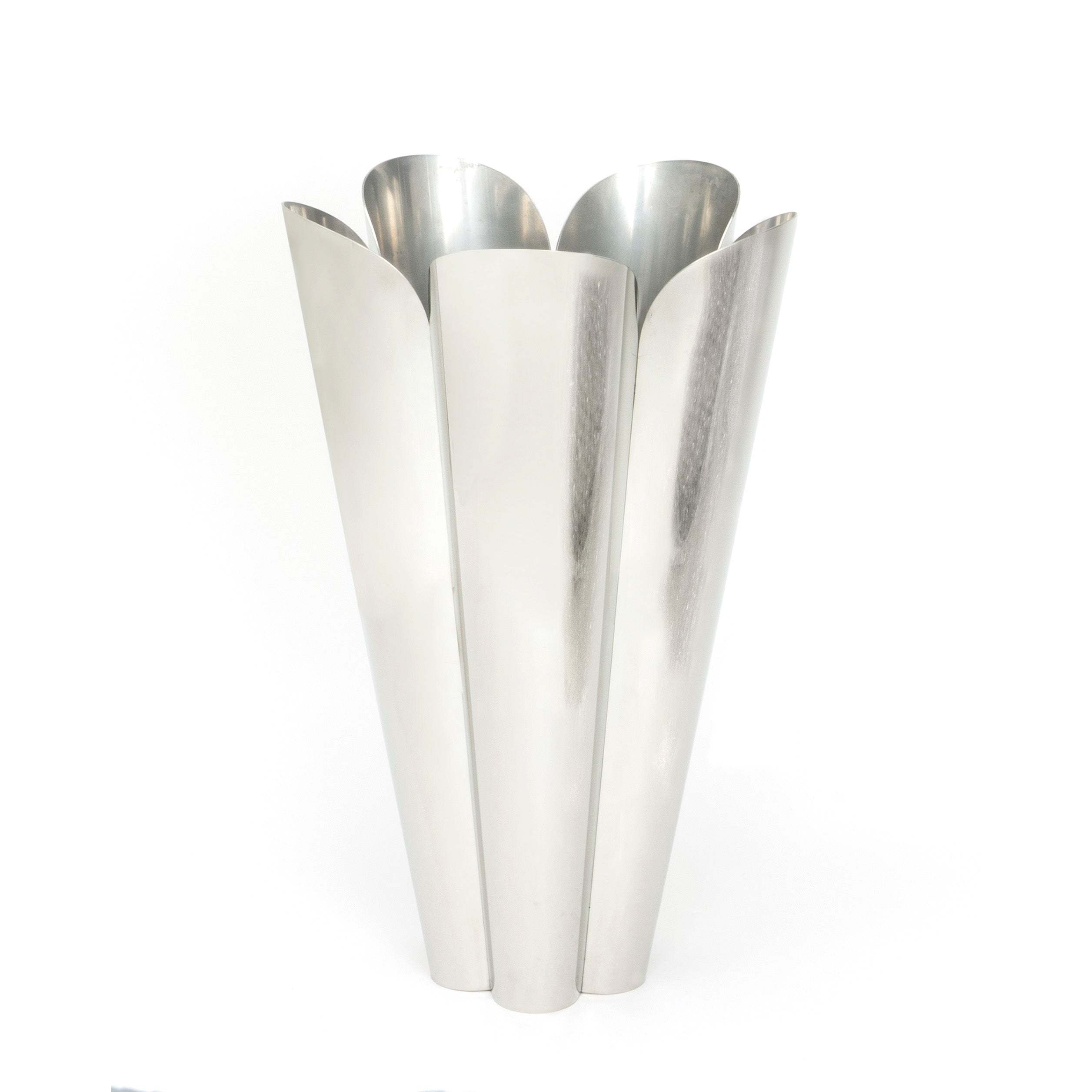 Polished Marine SS (316) 30cm Flora Pot | From The Anvil-Plant Pots-Yester Home