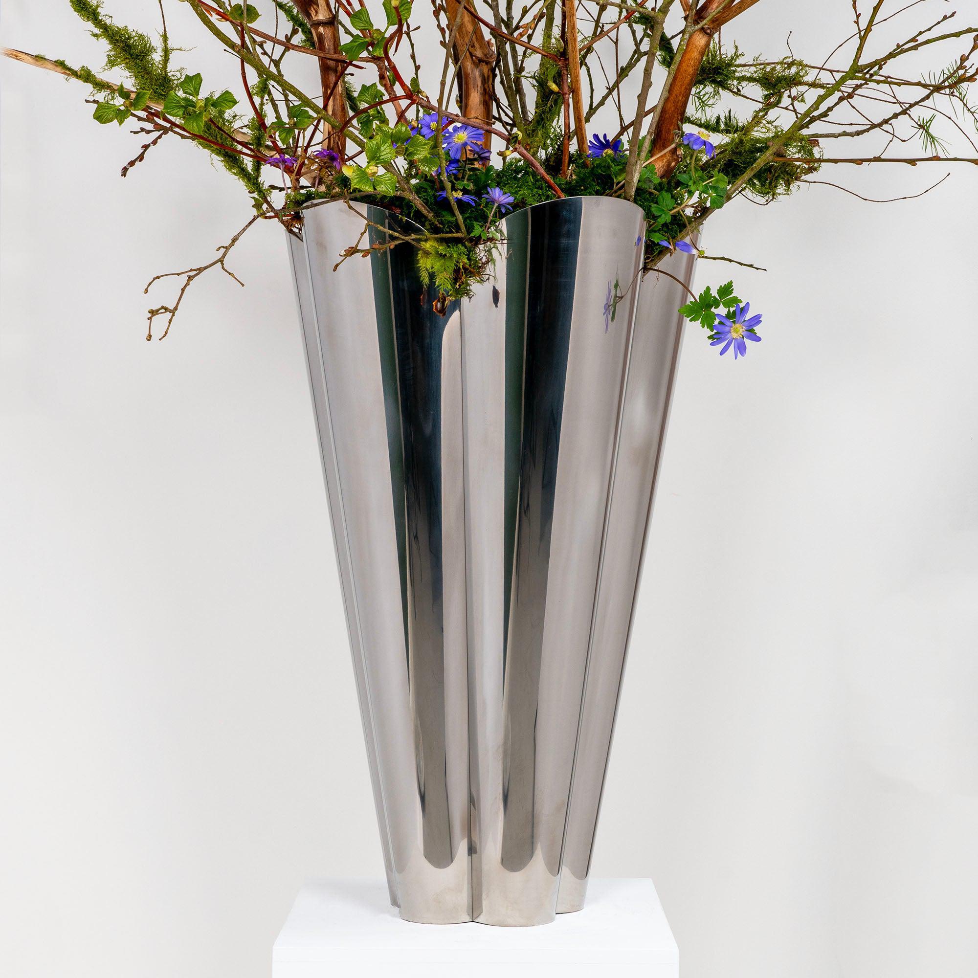 Polished Marine SS (316) 40cm Flora Pot | From The Anvil - Plant Pots - From The Anvil - Yester Home