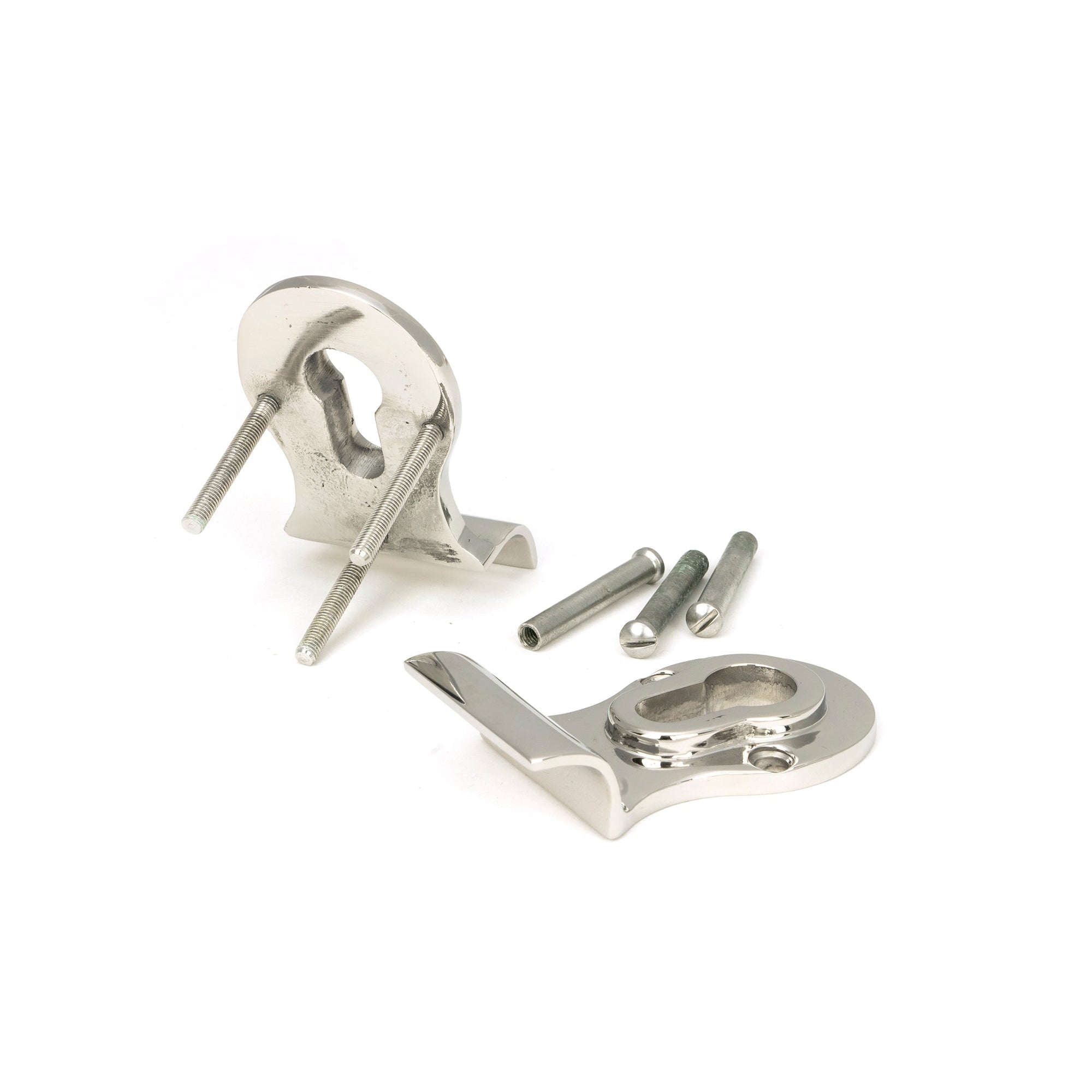 Polished Marine SS (316) 50mm Euro Door Pull (Back to Back fixings) | From The Anvil-Euro Pulls-Yester Home