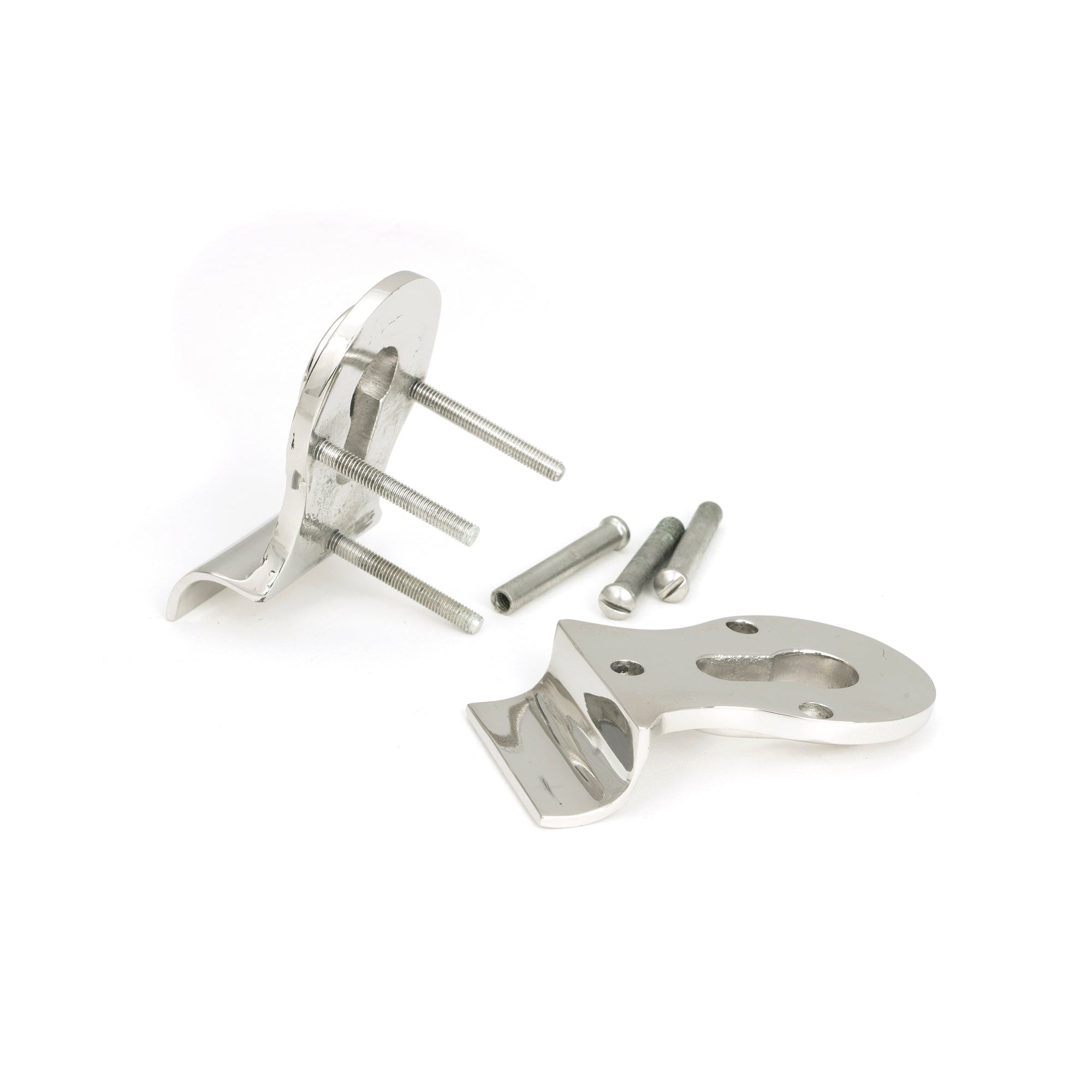 Polished Marine SS (316) 50mm Euro Door Pull (Back to Back fixings) | From The Anvil-Euro Pulls-Yester Home