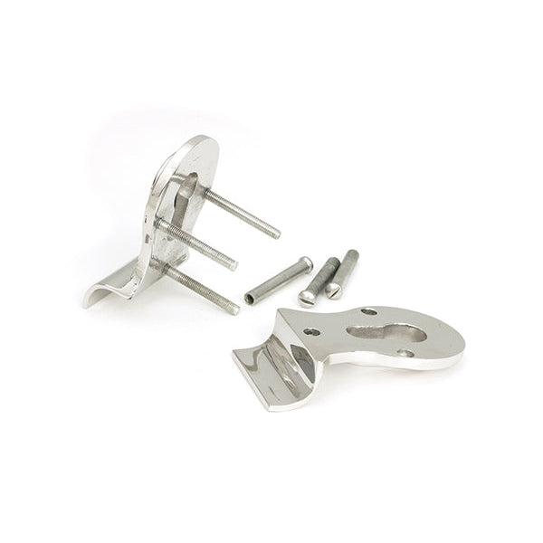 Polished Marine SS (316) 50mm Euro Door Pull (Back to Back fixings) | From The Anvil-Euro Pulls-Yester Home