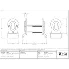 Polished Marine SS (316) 50mm Euro Door Pull (Back to Back fixings) | From The Anvil-Euro Pulls-Yester Home