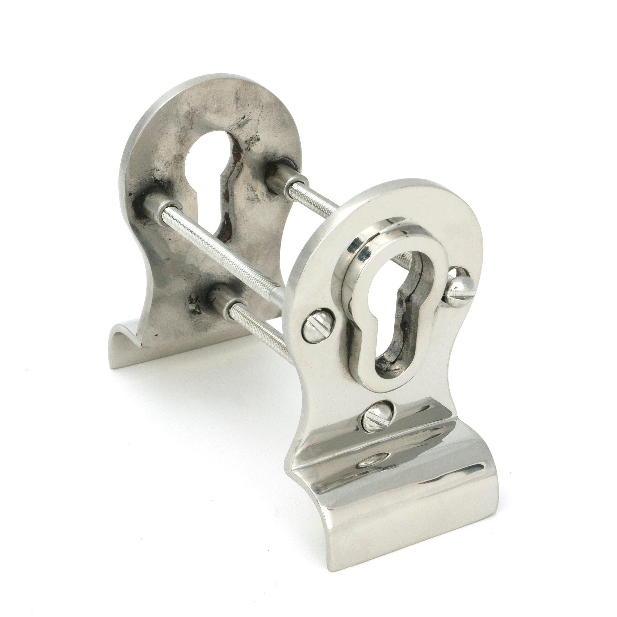 Polished Marine SS (316) 50mm Euro Door Pull (Back to Back fixings) | From The Anvil - Euro Pulls - From The Anvil - Yester Home