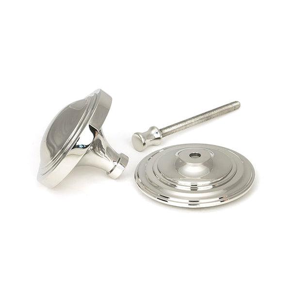 Polished Marine SS (316) Art Deco Centre Door Knob | From The Anvil-Centre Door Knobs-Yester Home
