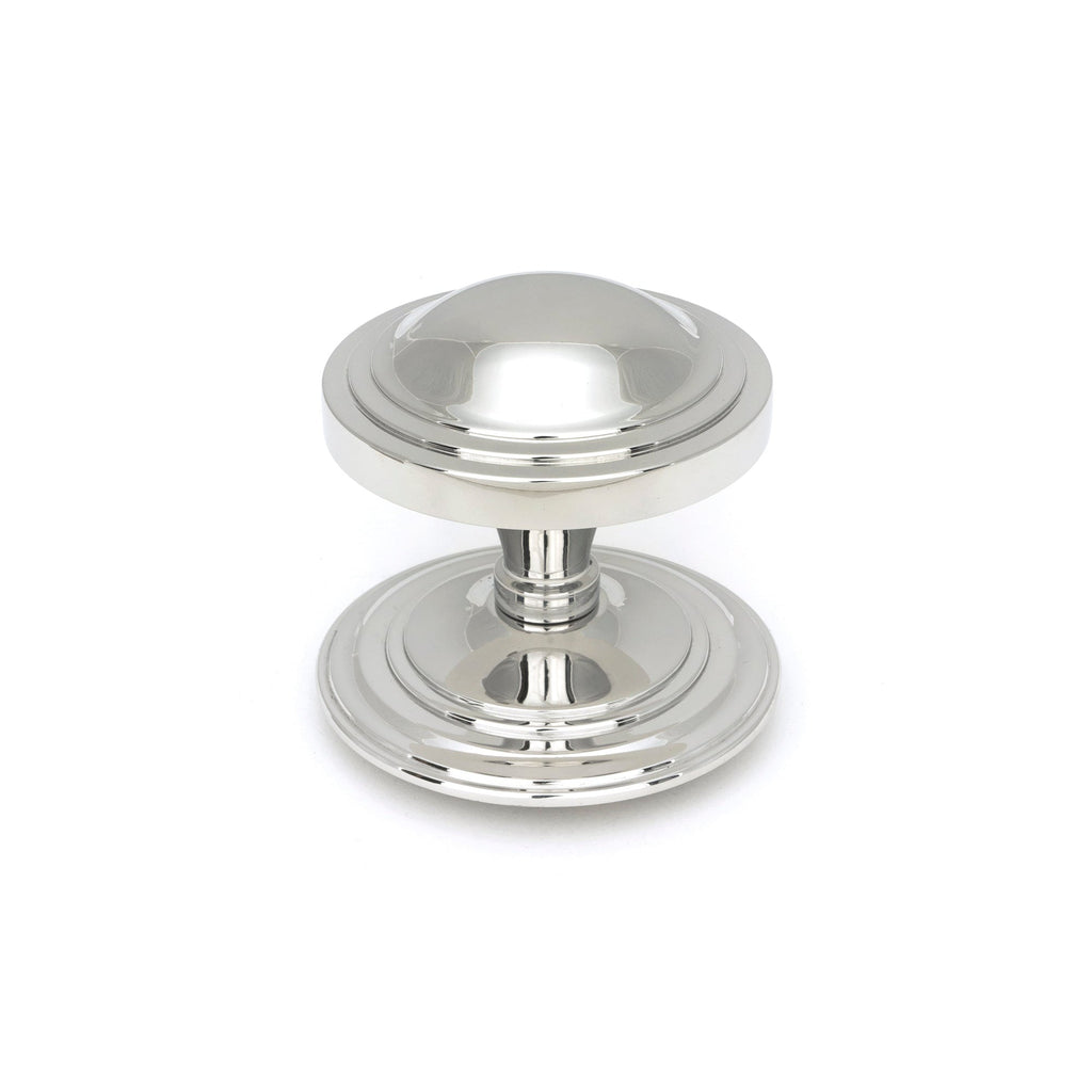 Polished Marine SS (316) Art Deco Centre Door Knob | From The Anvil-Centre Door Knobs-Yester Home