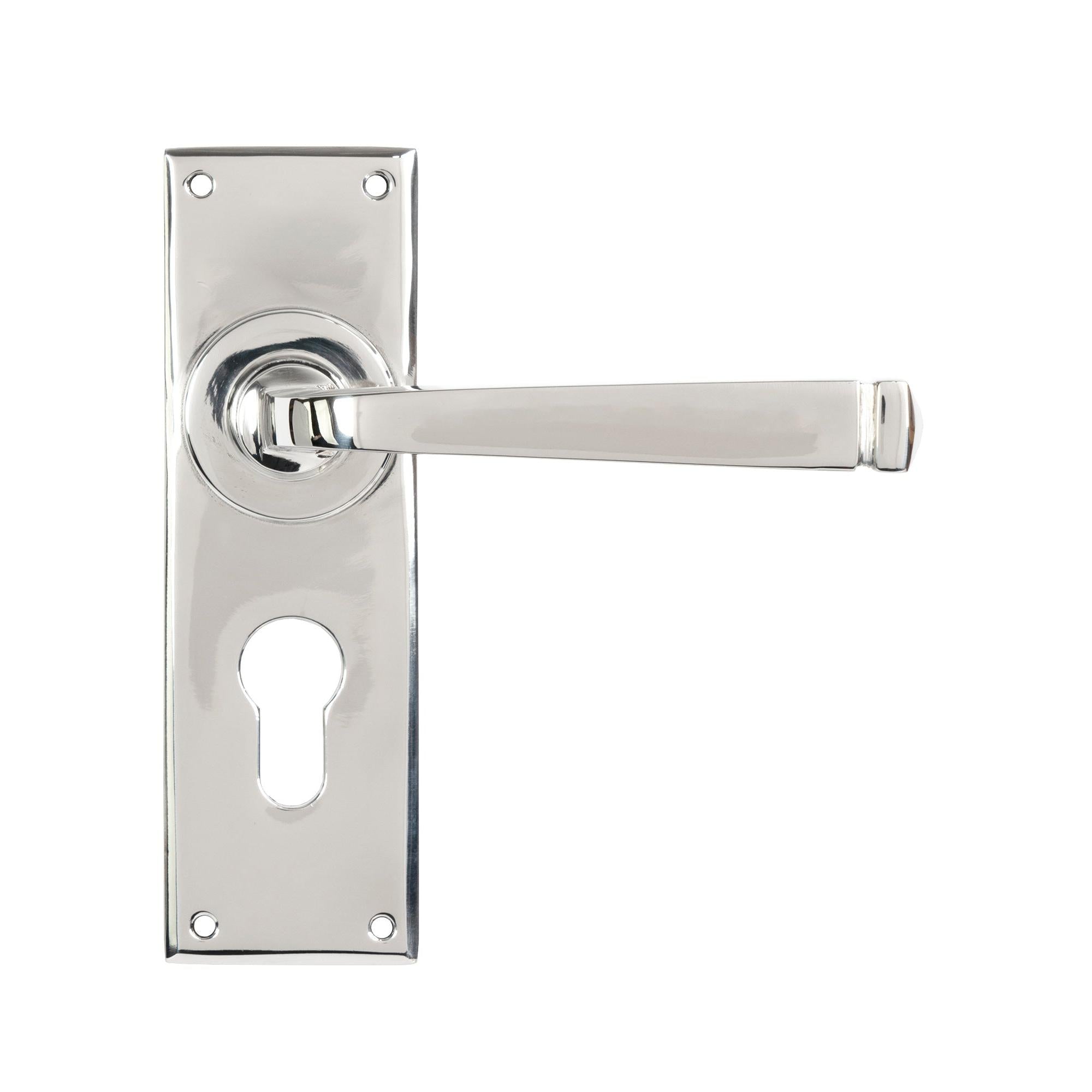 Polished Marine SS (316) Avon Lever Euro Lock Set | From The Anvil - Lever Euro - From The Anvil - Yester Home