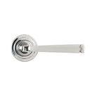 Polished Marine SS (316) Avon Round Lever on Rose Set (Art Deco) U | From The Anvil - Concealed - From The Anvil - Yester Home