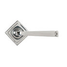 Polished Marine SS (316) Avon Round Lever on Rose Set (Square) | From The Anvil-Concealed-Yester Home