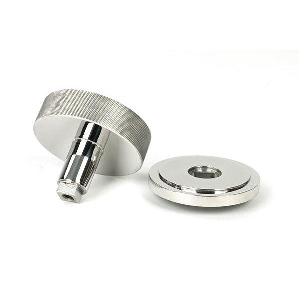 Polished Marine SS (316) Brompton Centre Door Knob (Art Deco) | From The Anvil-Centre Door Knobs-Yester Home