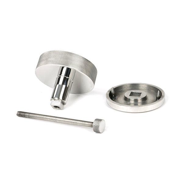Polished Marine SS (316) Brompton Centre Door Knob (Art Deco) | From The Anvil-Centre Door Knobs-Yester Home